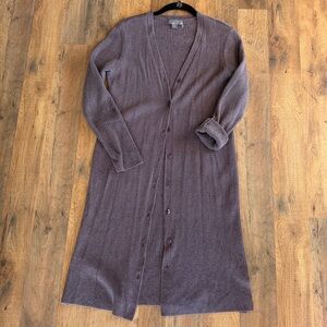 Barefoot Dreams Cozychic Ultra Lite Ribbed Duster Long Cardigan Women’s M grey